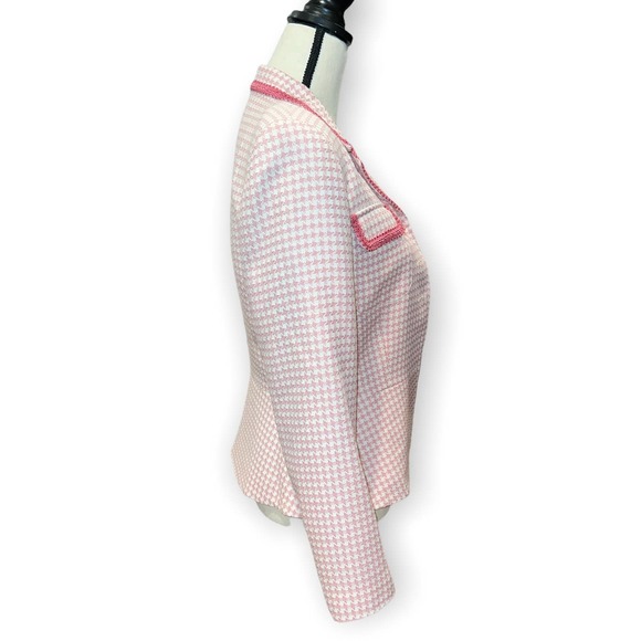 SO CRAZY Vintage By Rina Rossi Pink White Button Gingham Blazer - Picture 2 of 6